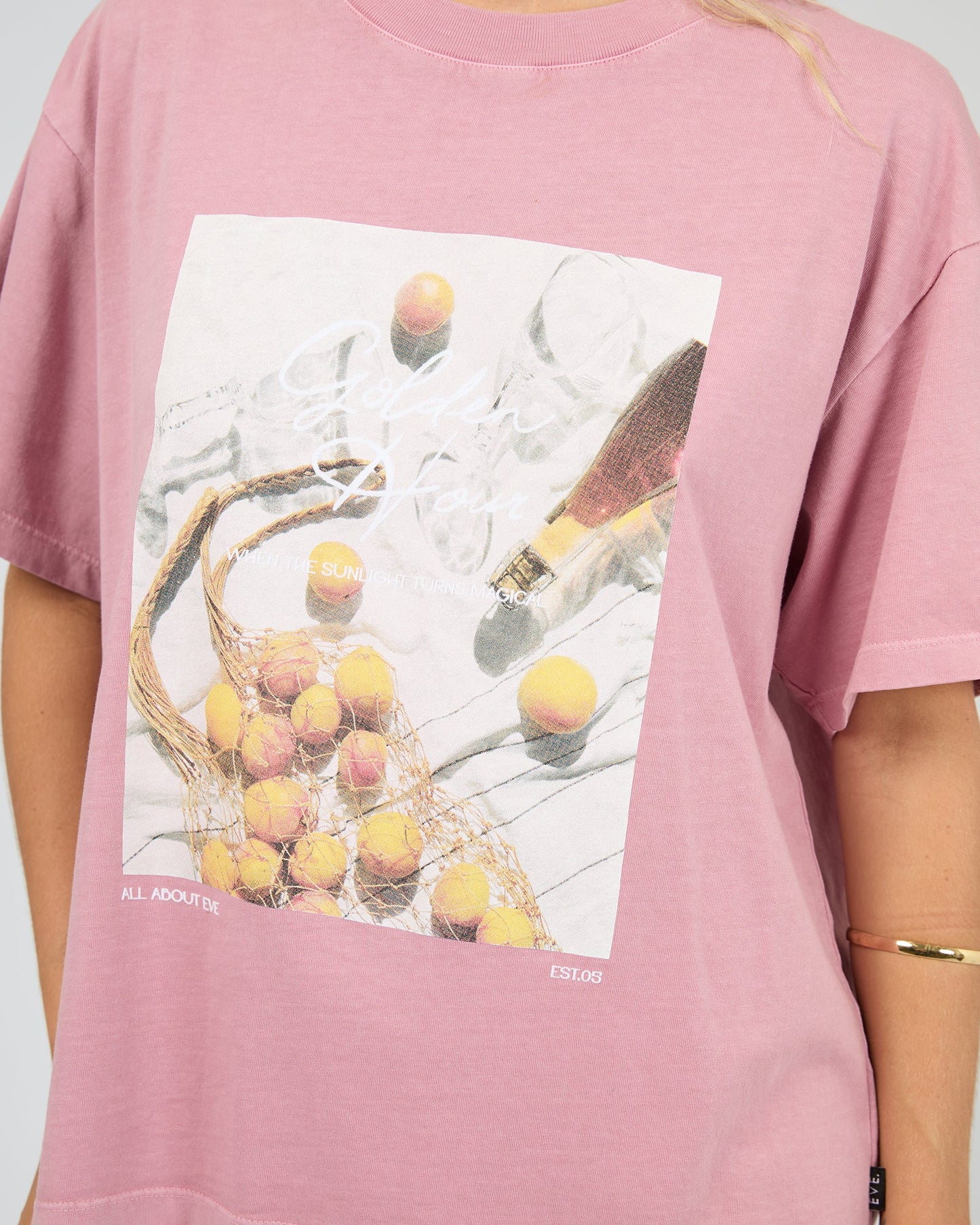 ALL ABOUT EVE Golden Hour Tee Quartz Pink