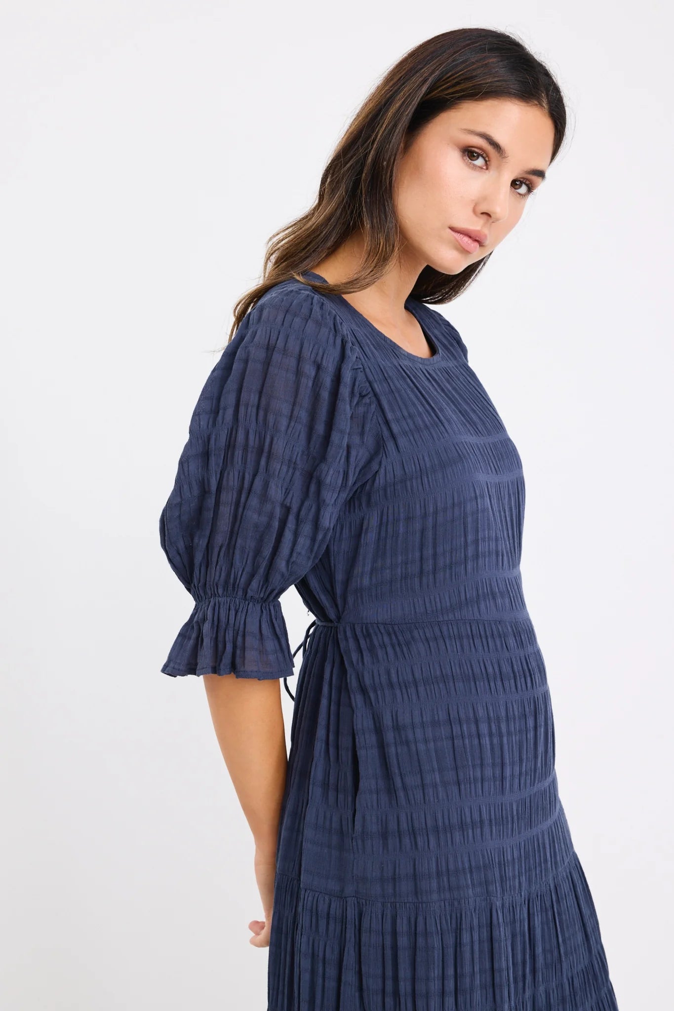 IVY + JACK Gratitude Bubble Navy Dress