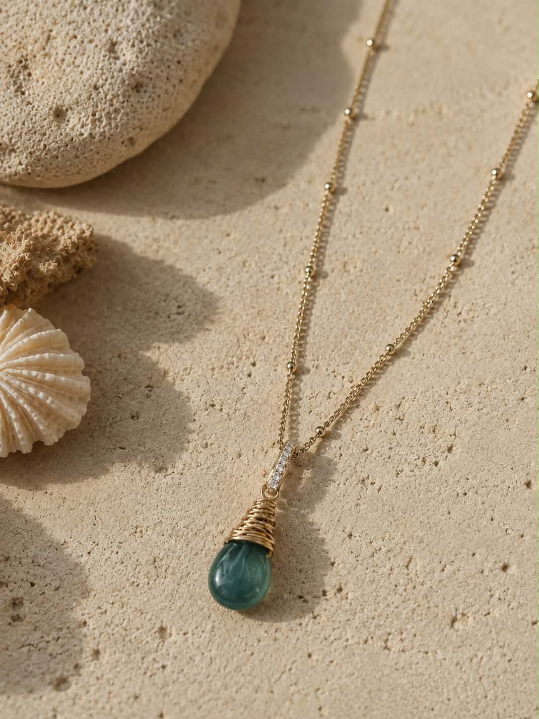 TWIGG JEWELLERY Greenstone Necklace