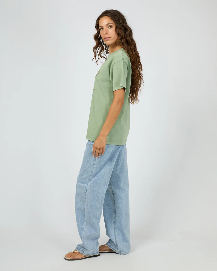 SILENT THEORY Handdrawn Tee Sage Green