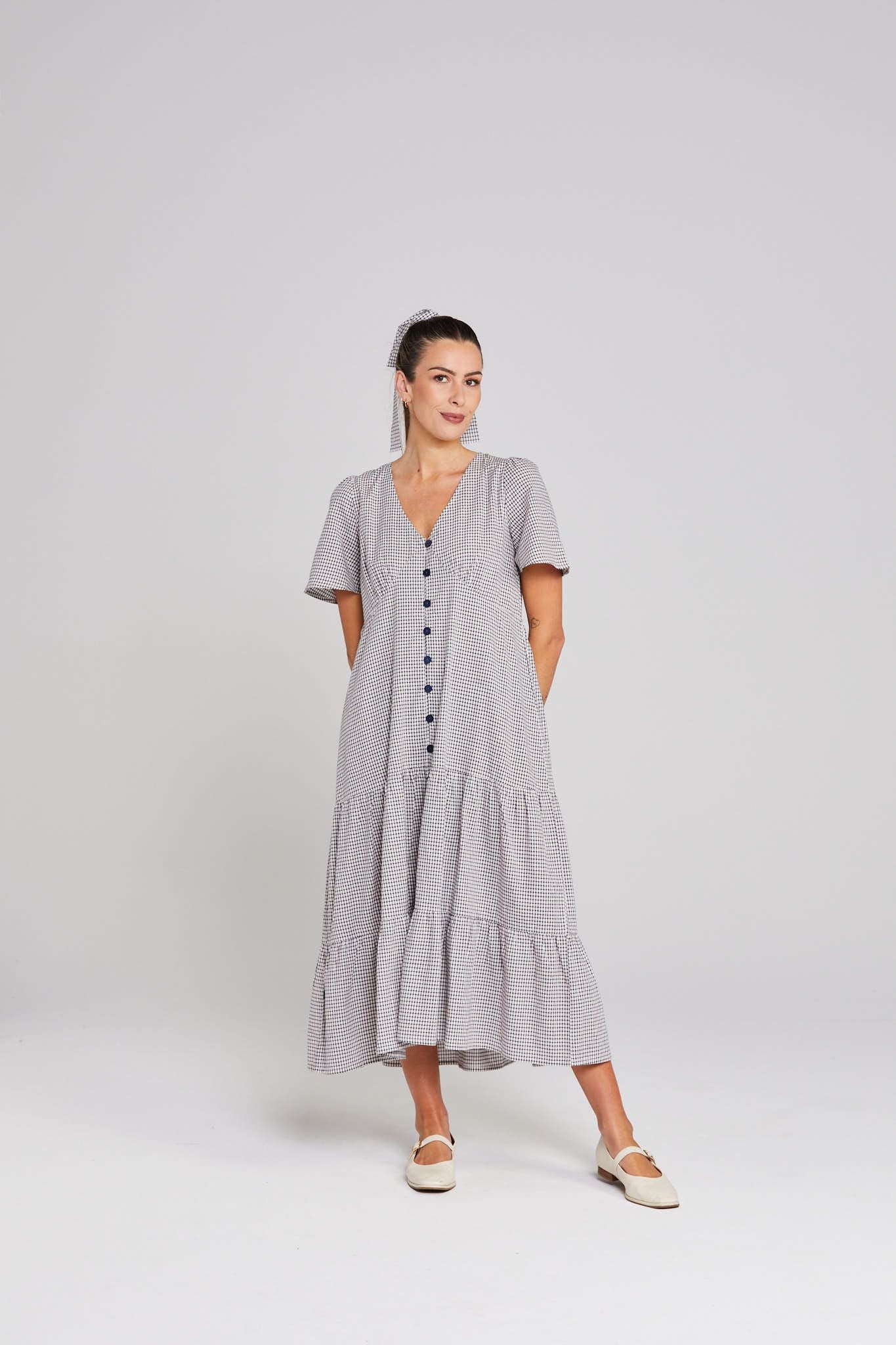 THING THING Happy Days Dress Midnight Checkers