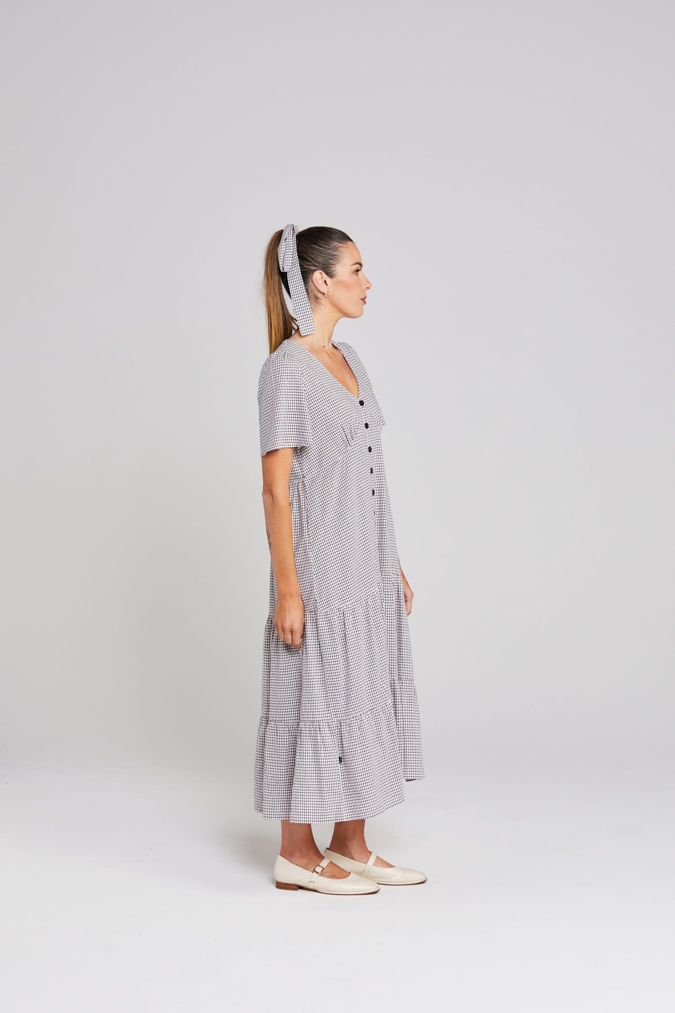THING THING Happy Days Dress Midnight Checkers