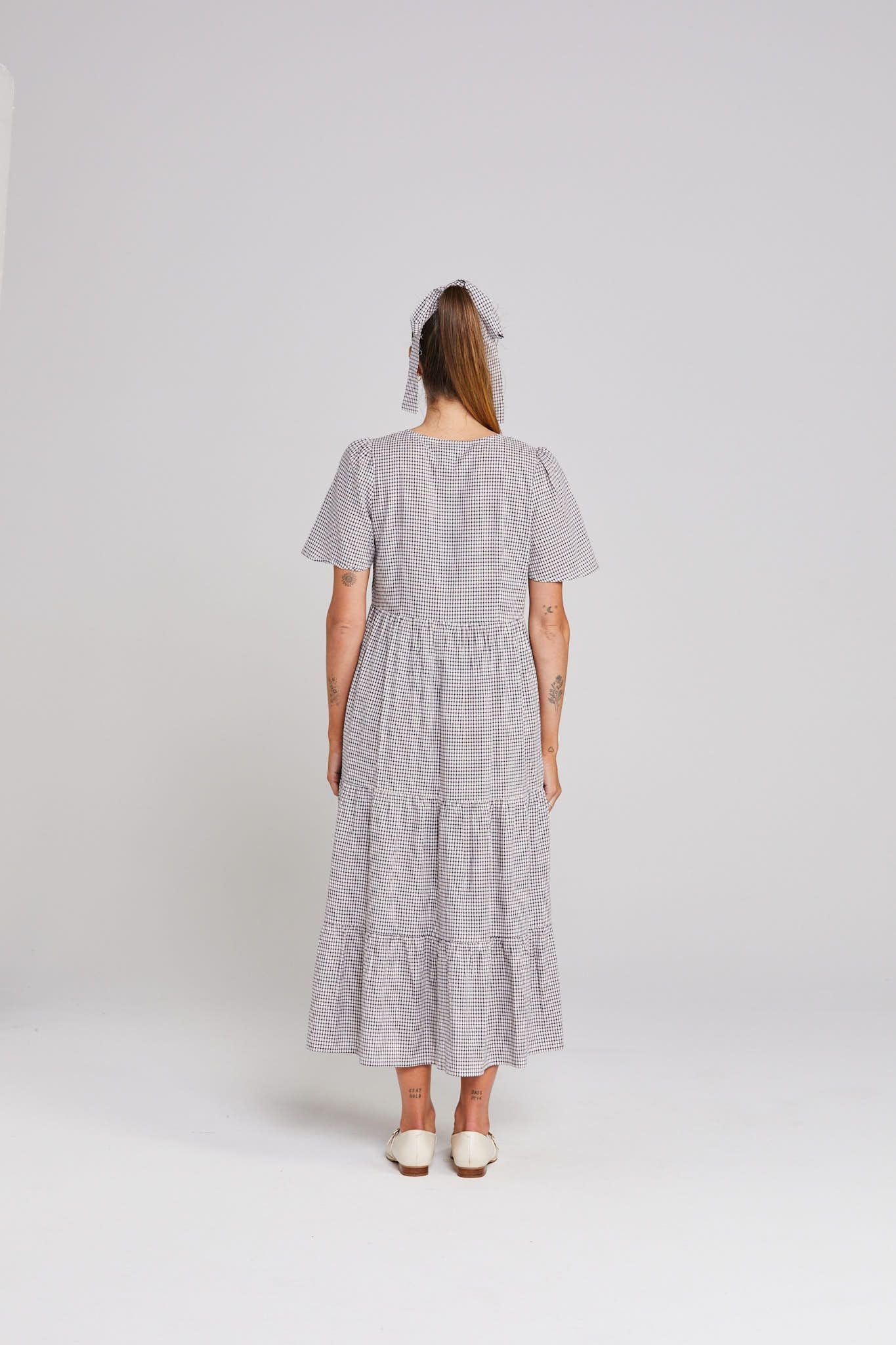 THING THING Happy Days Dress Midnight Checkers