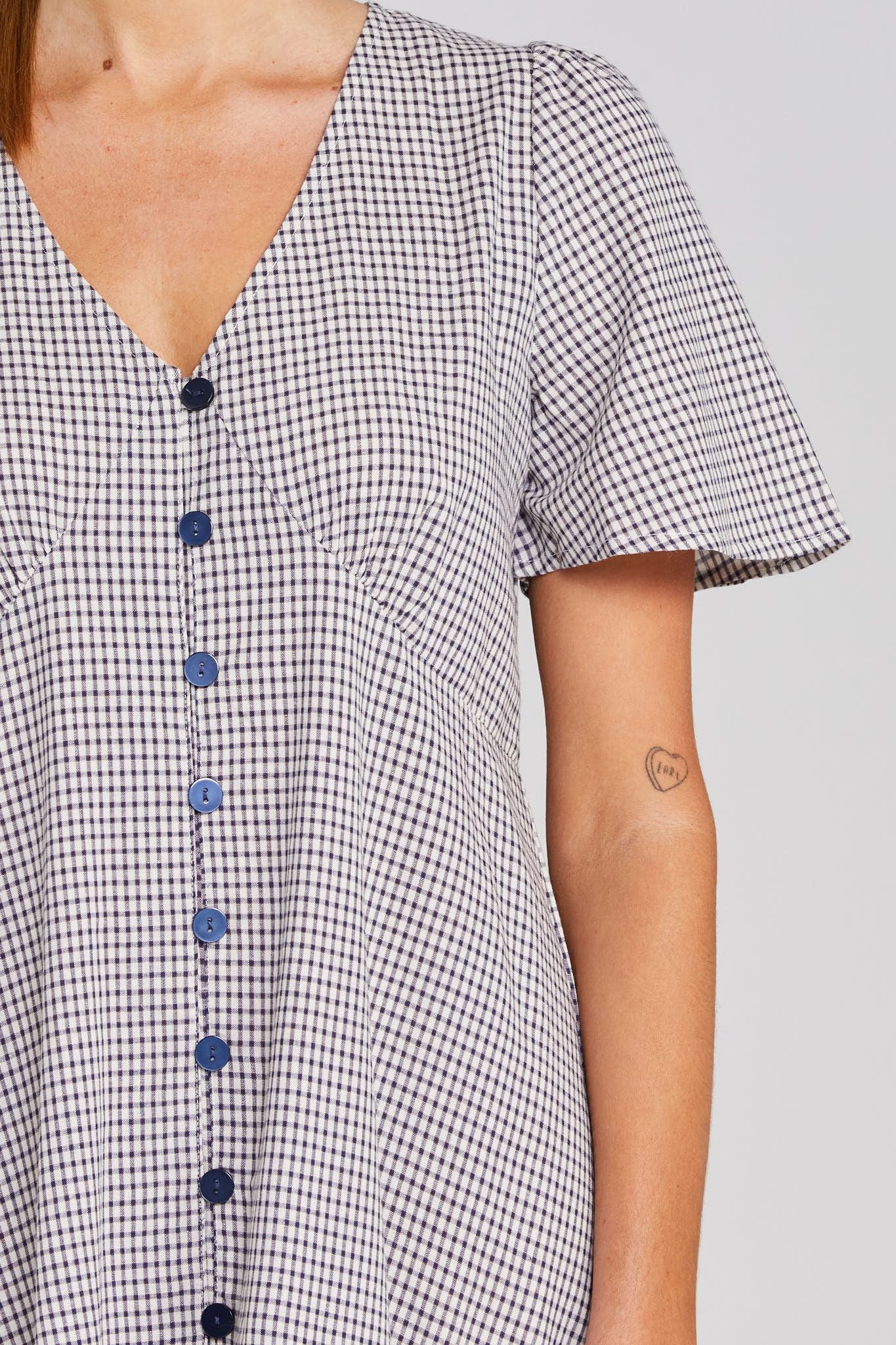 THING THING Happy Days Dress Midnight Checkers