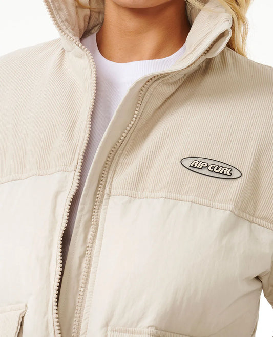 Rip Curl High Tide Mixed Cord Jacket Off White