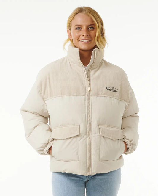 Rip Curl High Tide Mixed Cord Jacket Off White