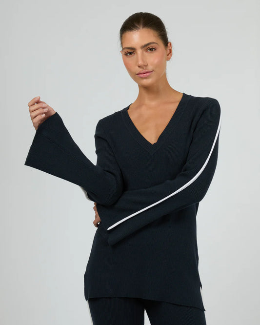 SILENT THEORY Highland Knit Jumper Navy