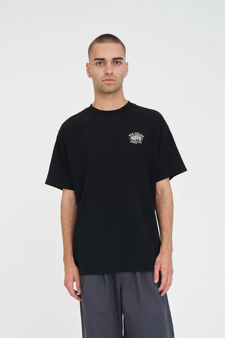HUFFER Homer Block Tee Black