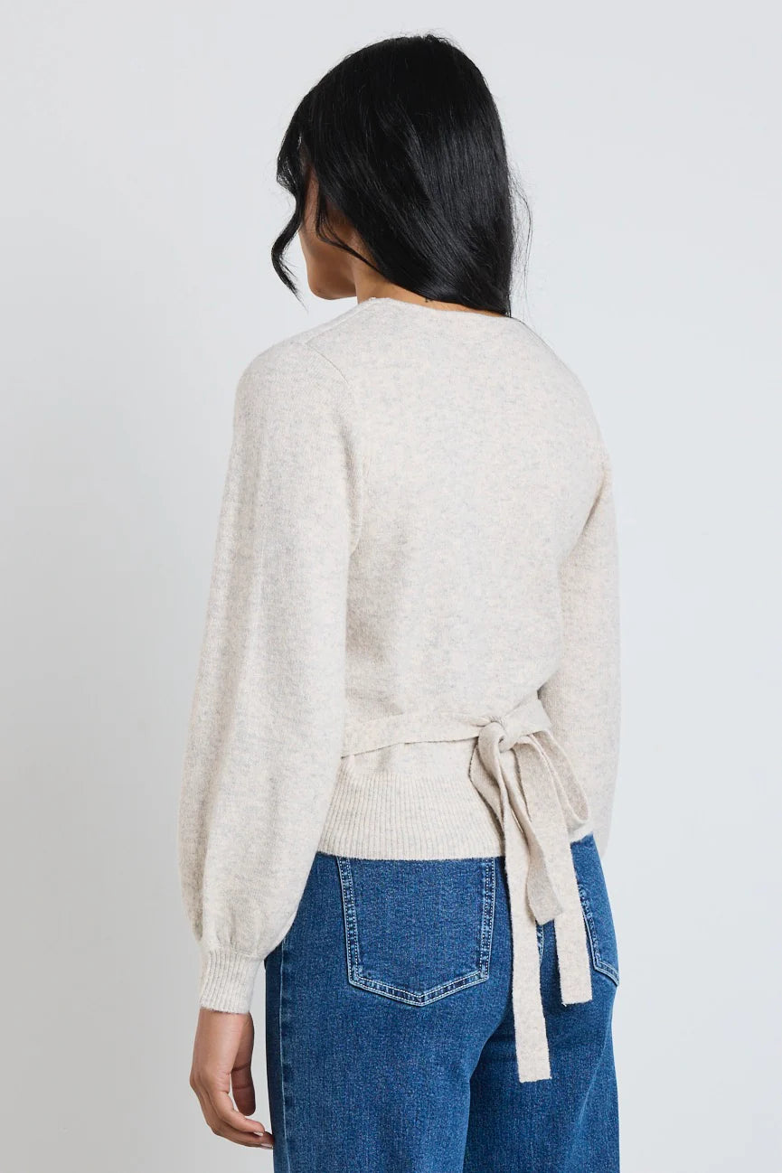 IVY + JACK Charm Oat Marle Wrap Knit Top