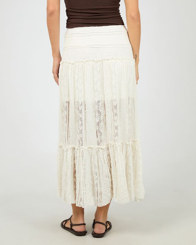 ALL ABOUT EVE Jessie Maxi Skirt Vintage White