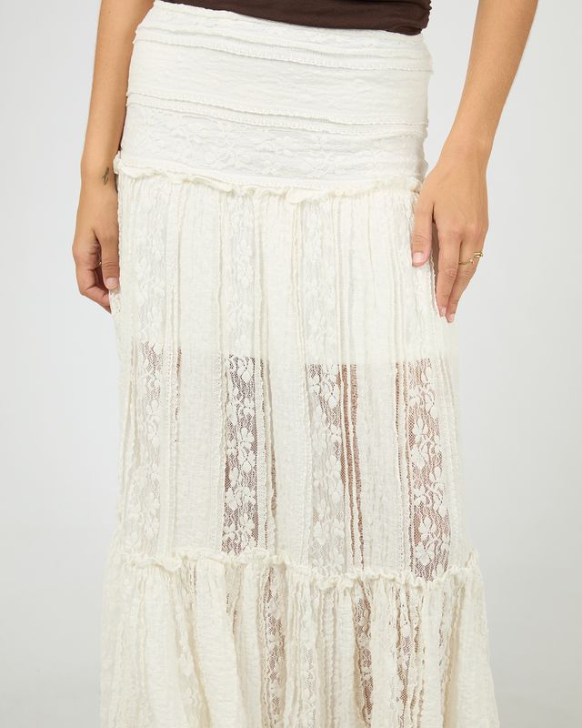 ALL ABOUT EVE Jessie Maxi Skirt Vintage White