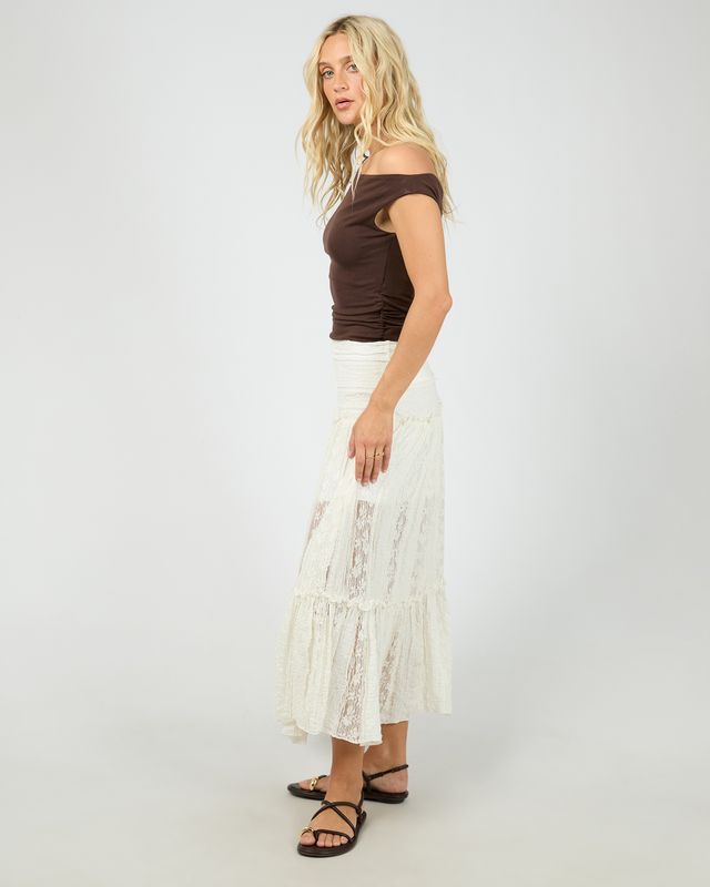 ALL ABOUT EVE Jessie Maxi Skirt Vintage White