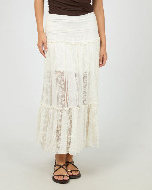 ALL ABOUT EVE Jessie Maxi Skirt Vintage White