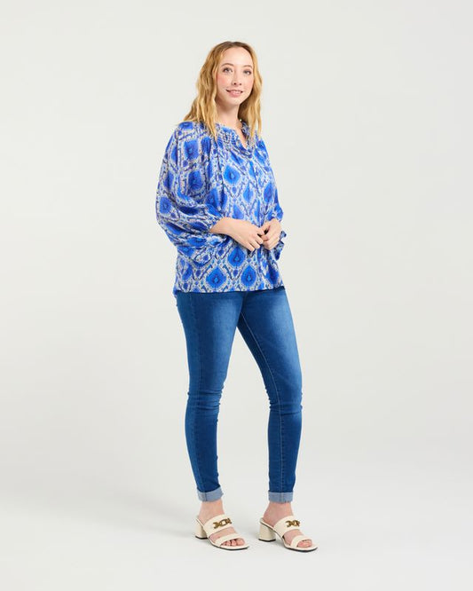 ZAFINA Juniper Top Paisley Painting Print