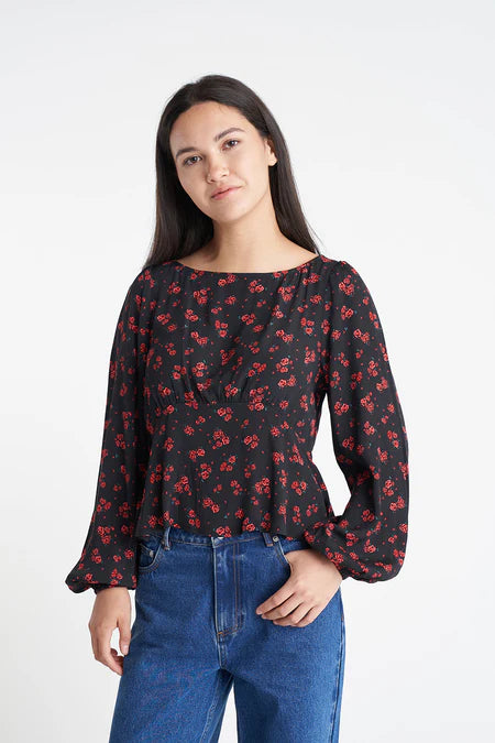 HUFFER La Rosa Nina Top Dark Rose