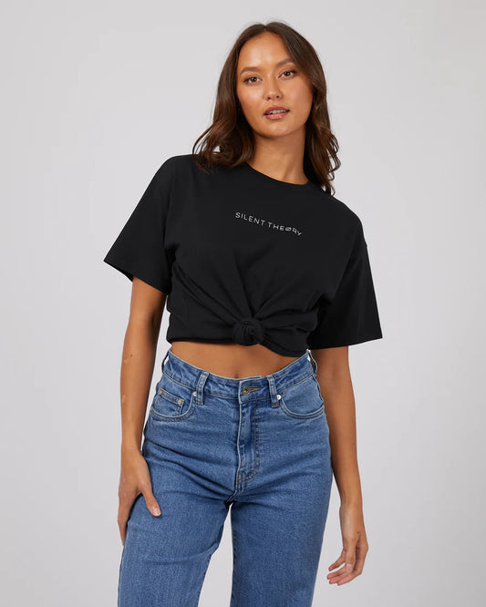 SILENT THEORY Logo Tee Washed Black
