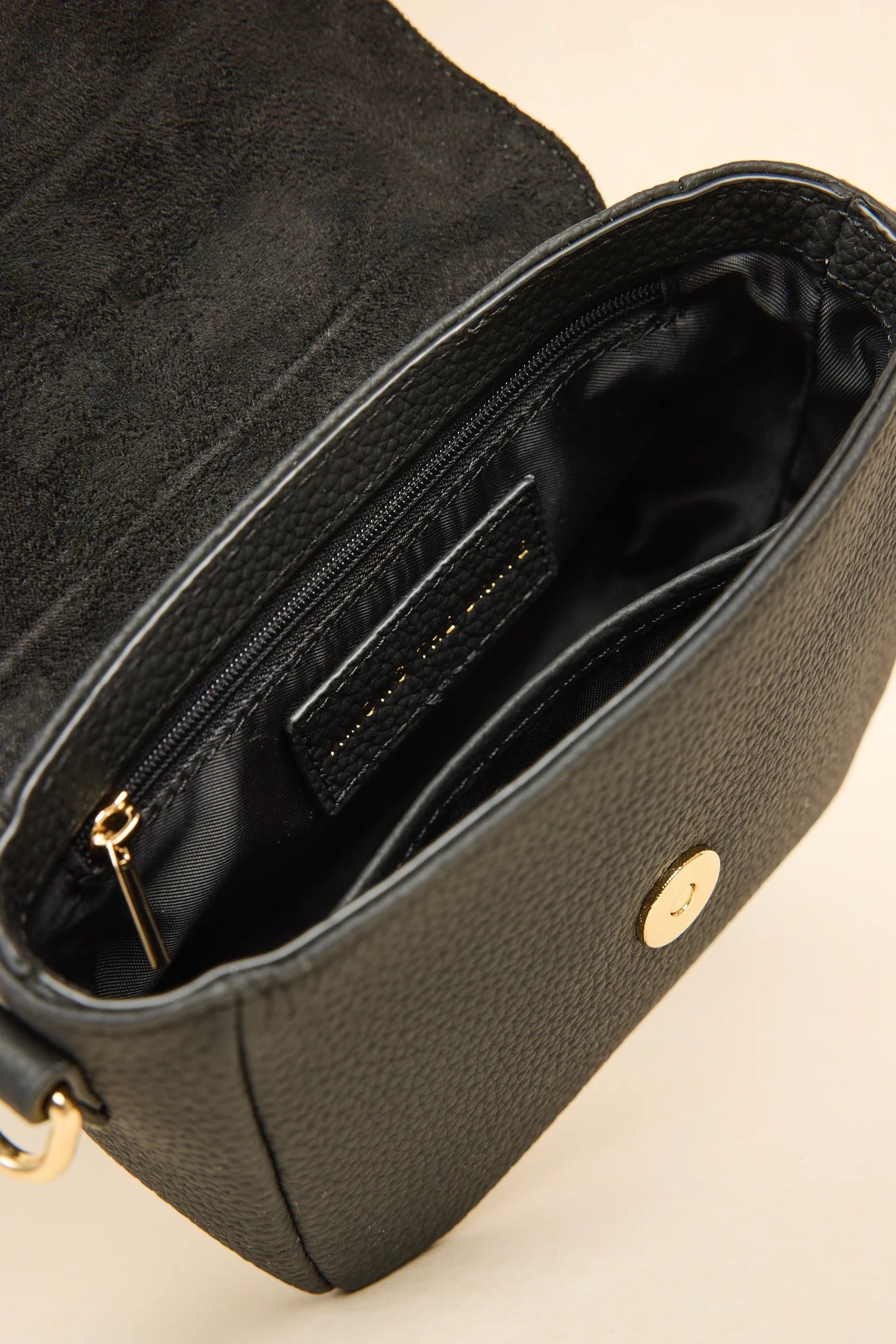 AMONG THE BRAVE London Black Leather Small Crossbody Handbag