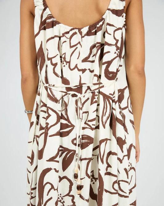 SILENT THEORY Lucia Maxi Dress Vintage White & Choc
