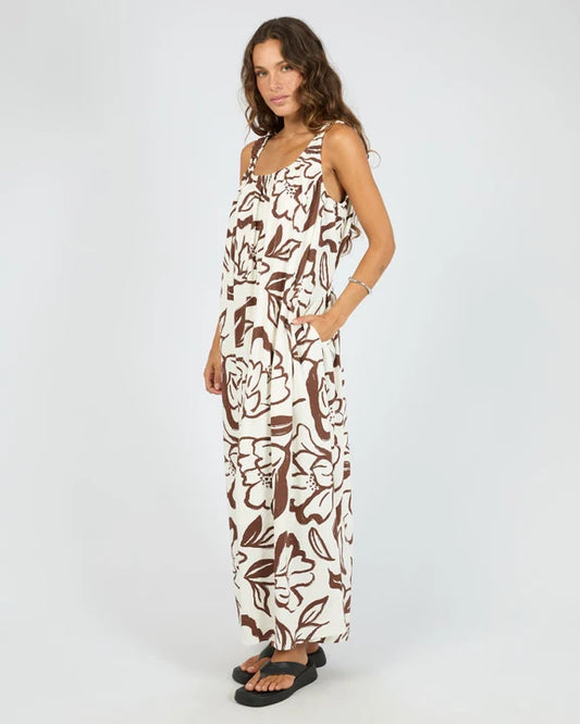 SILENT THEORY Lucia Maxi Dress Vintage White & Choc