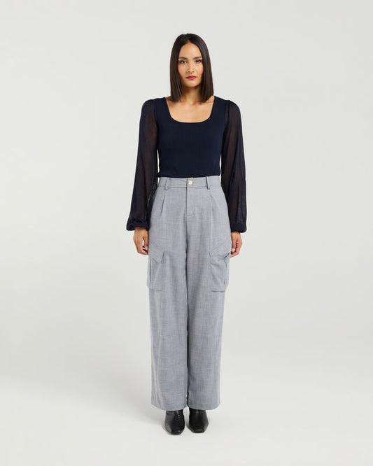 ET ALIA Lucy Knit Top Ink