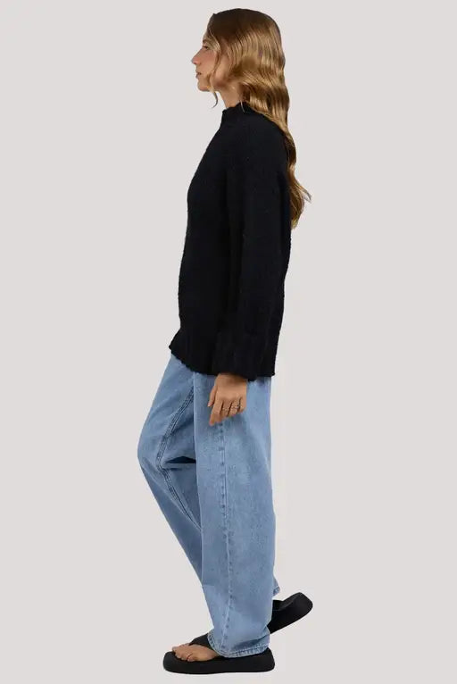 SILENT THEORY Mabel Knit Jumper Black