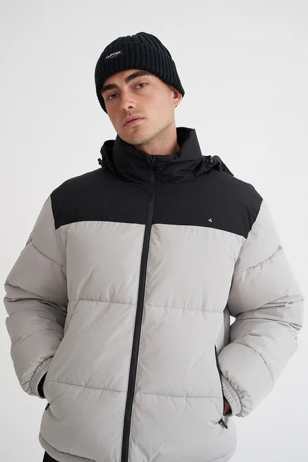 HUFFER Duo Puffer Jacket Black/Fossil