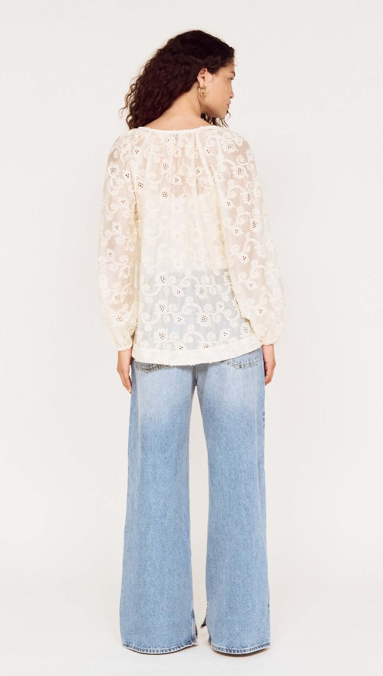 MINK PINK Inez Blouse Cream