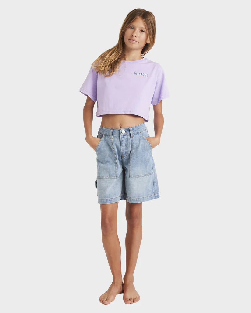 BILLABONG Mixing Vibes Crop Tee Light Purple