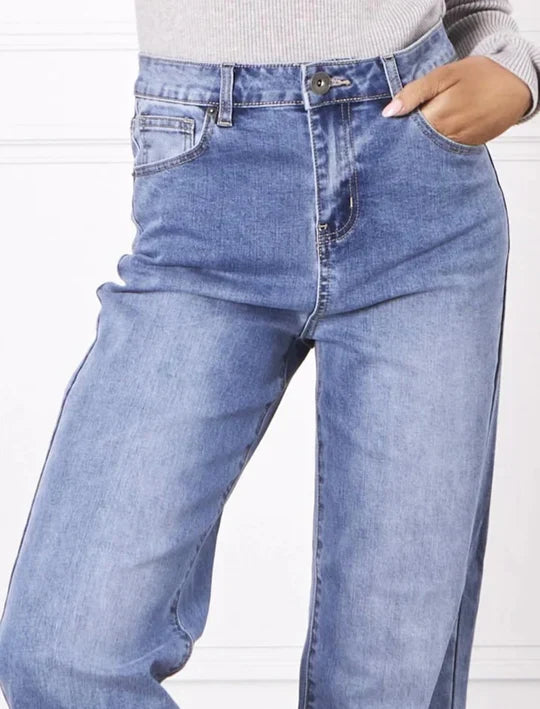 Monoco Demi Wide Leg Jean Blue