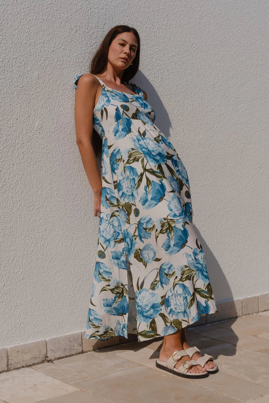 AMONG THE BRAVE Nimbus Dress Blue Vintage Floral