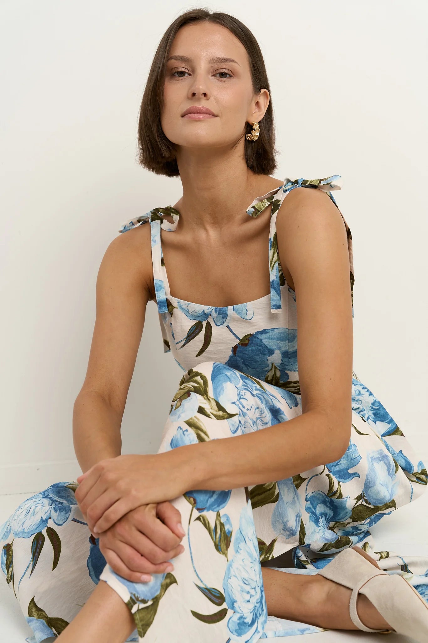 AMONG THE BRAVE Nimbus Dress Blue Vintage Floral