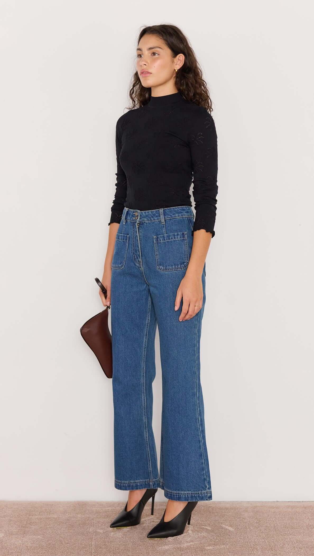 MINK PINK Nora Bootcut Denim Jean