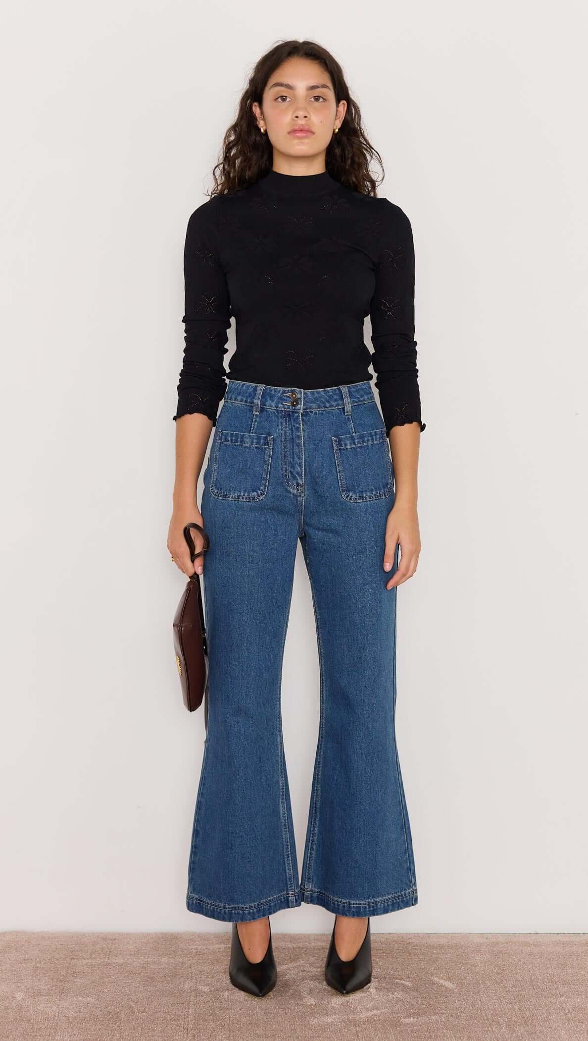 MINK PINK Nora Bootcut Denim Jean
