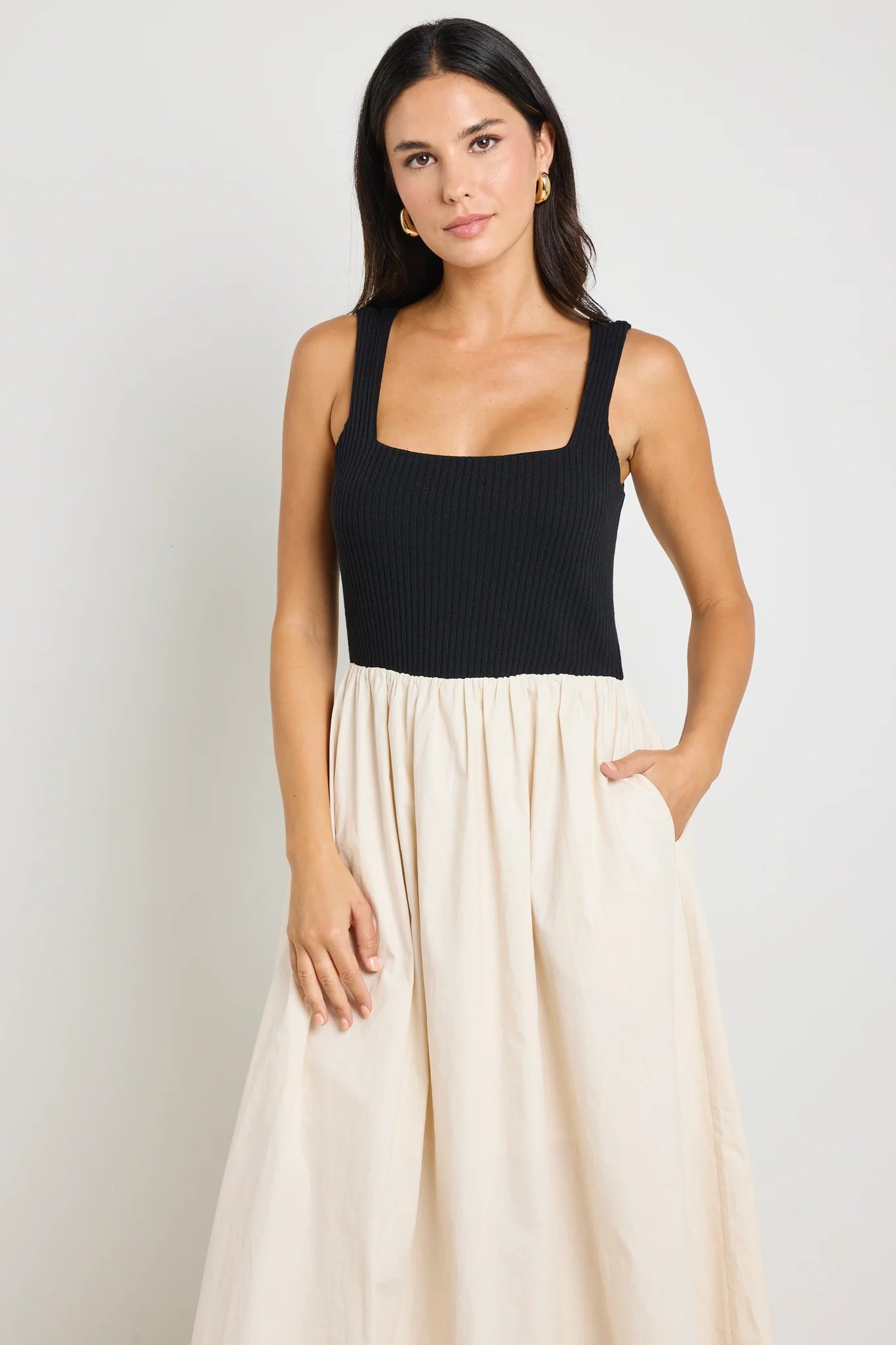 REUNION Obsidian Dress Black Ecru