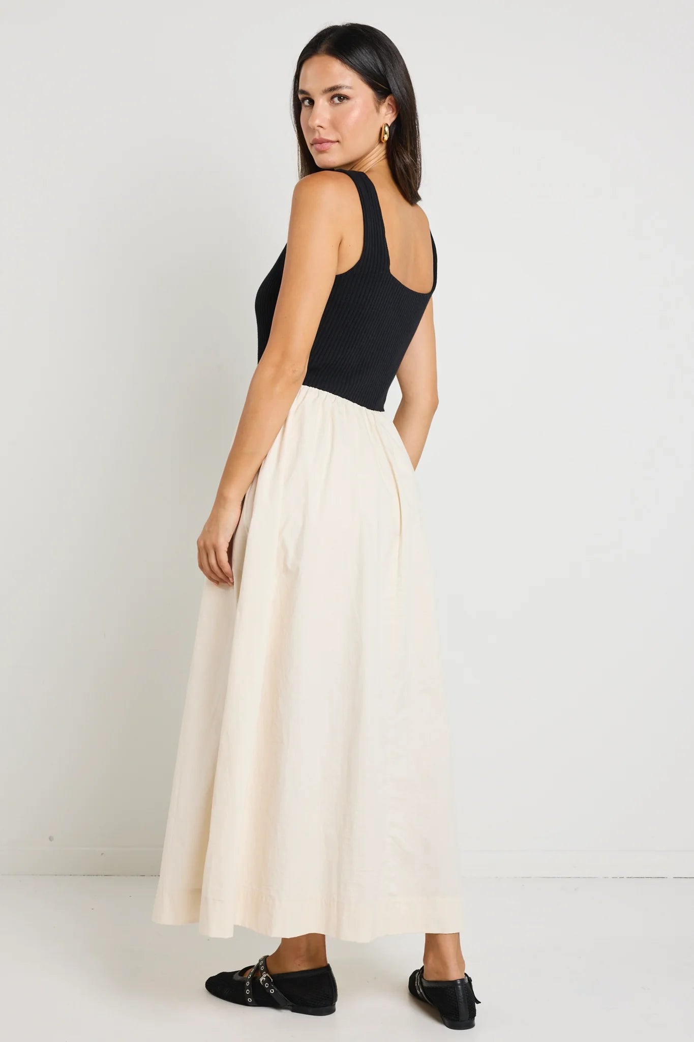 REUNION Obsidian Dress Black Ecru