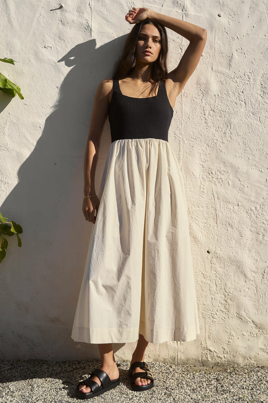 REUNION Obsidian Dress Black Ecru