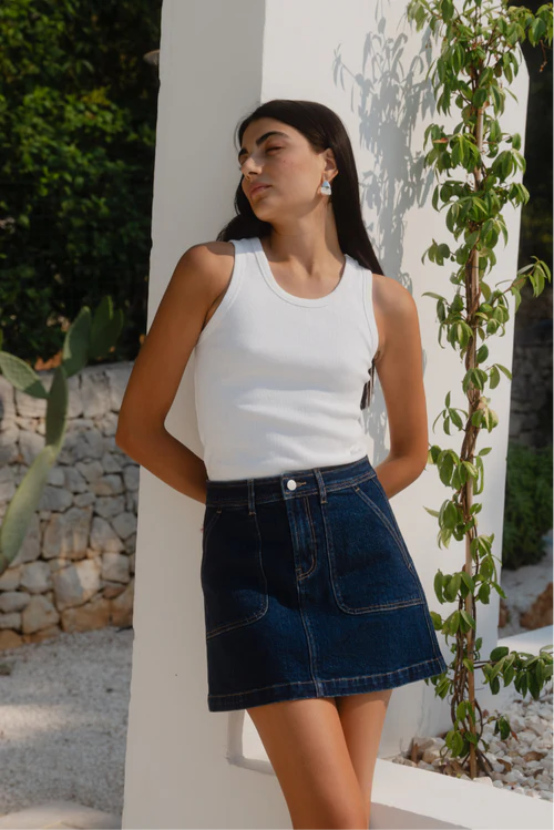 IV + JACK Orchard Indigo Denim Skirt