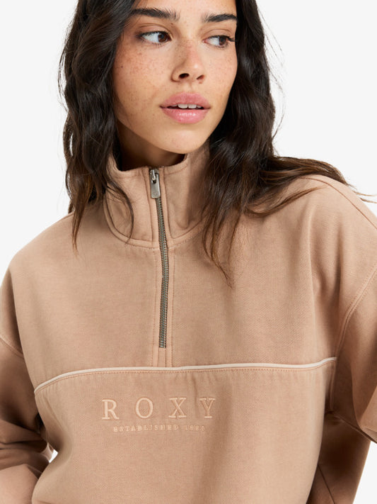ROXY Our Town Mock Neck Pullover Sweatshirt