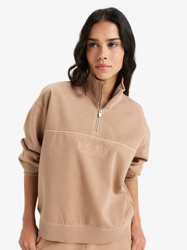 ROXY Our Town Mock Neck Pullover Sweatshirt