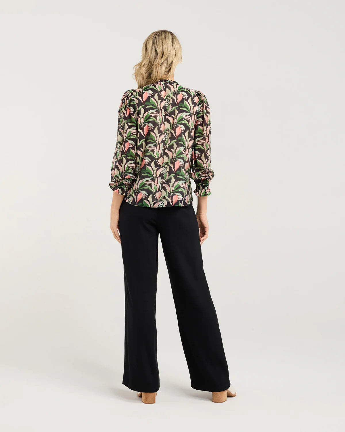 BLACKSTONE Patti Stitched Pleat Blouse