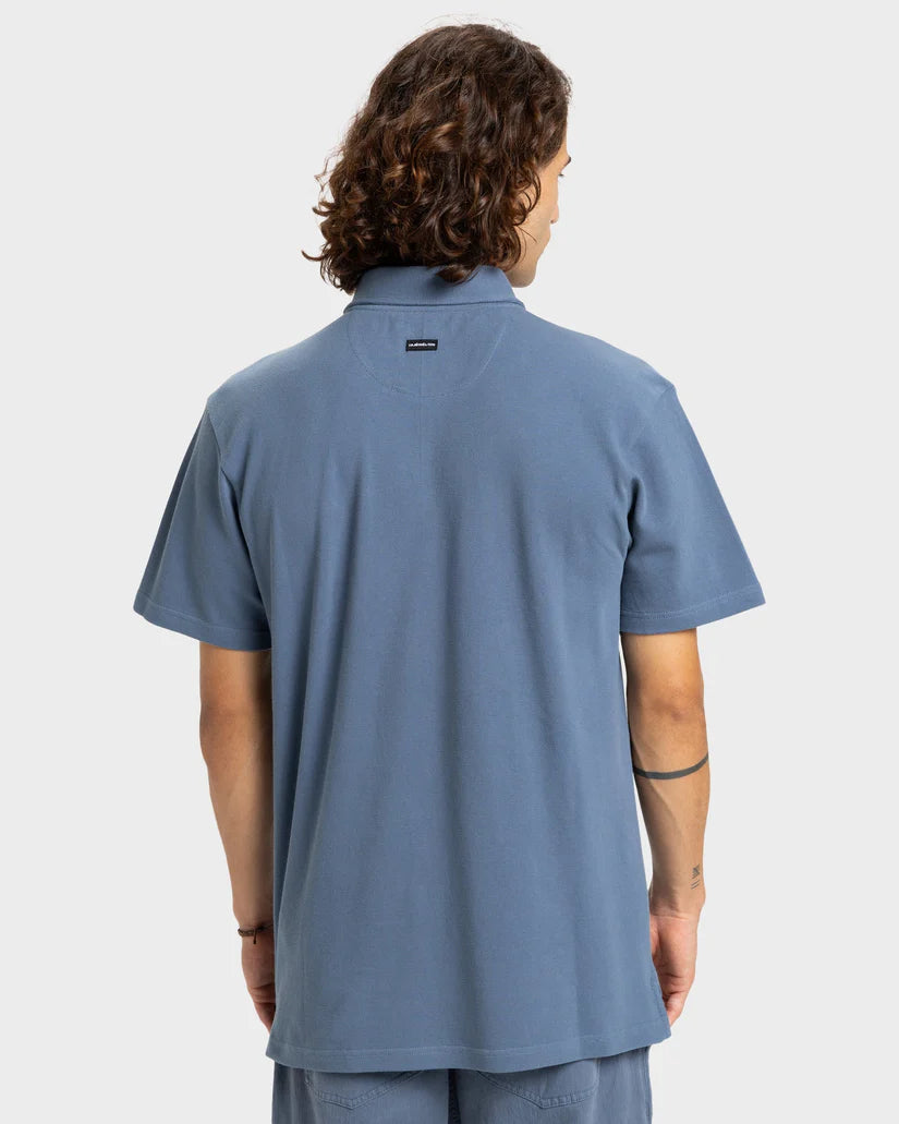 QUIKSILVER Pique Polo Shirt China Blue