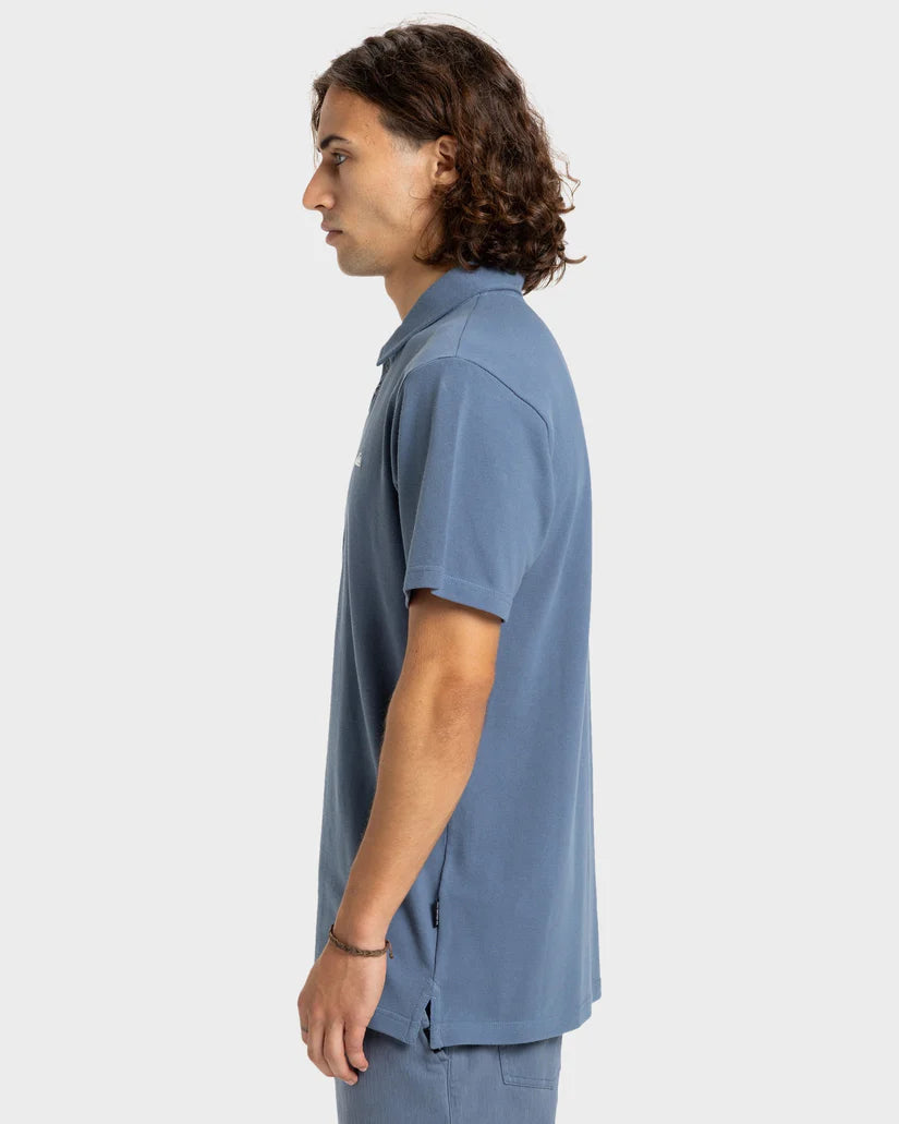QUIKSILVER Pique Polo Shirt China Blue