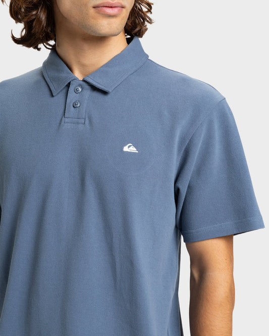 QUIKSILVER Pique Polo Shirt China Blue