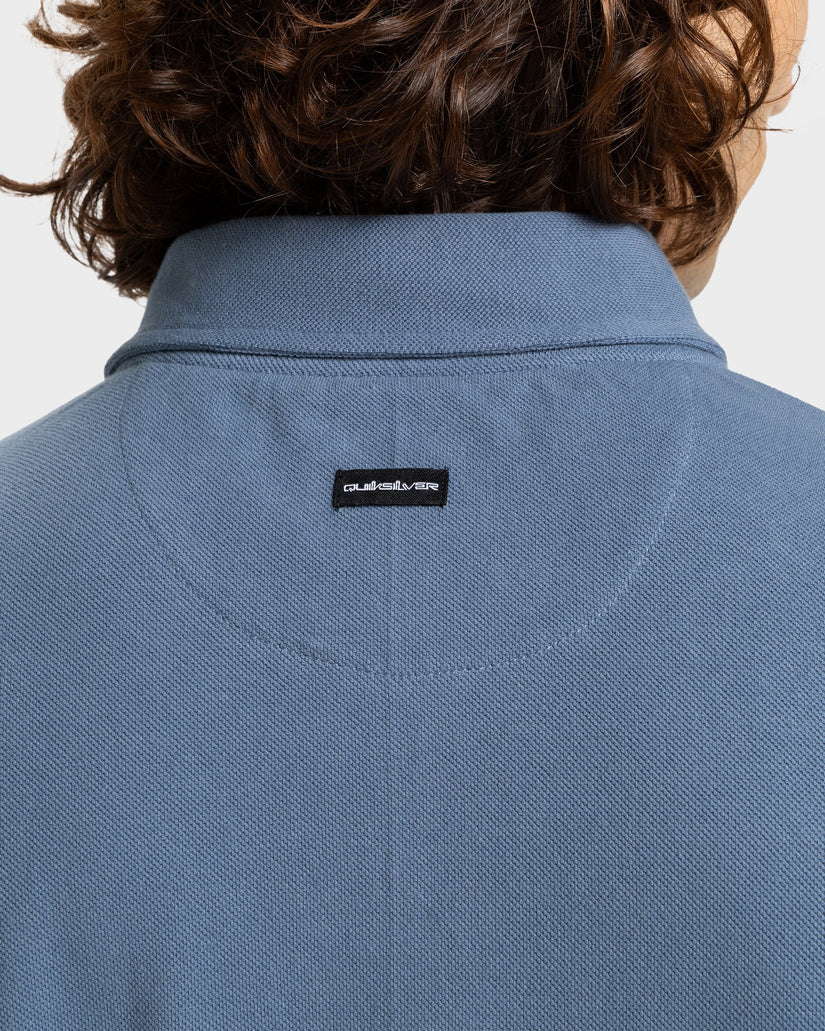 QUIKSILVER Pique Polo Shirt China Blue