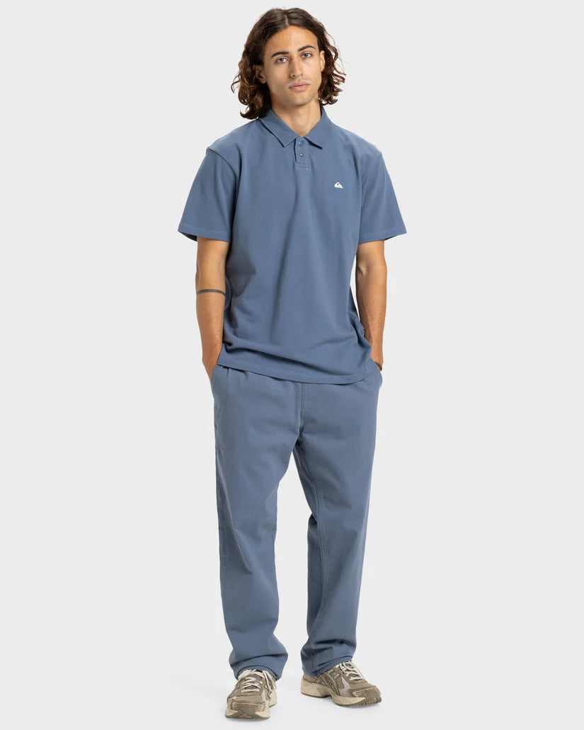 QUIKSILVER Pique Polo Shirt China Blue