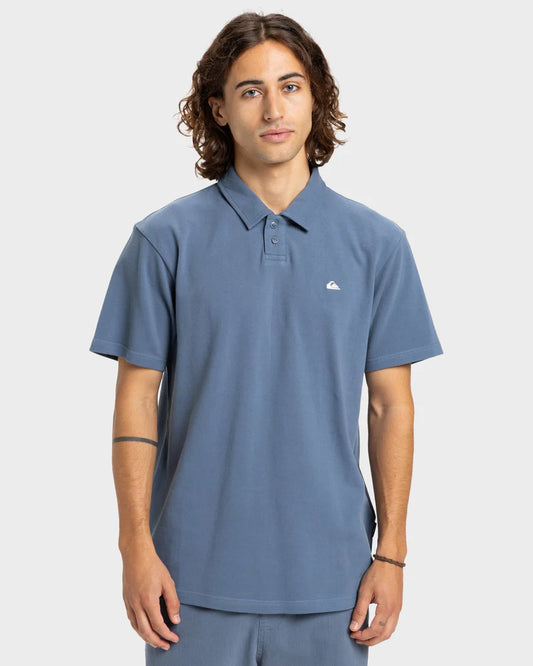 QUIKSILVER Pique Polo Shirt China Blue