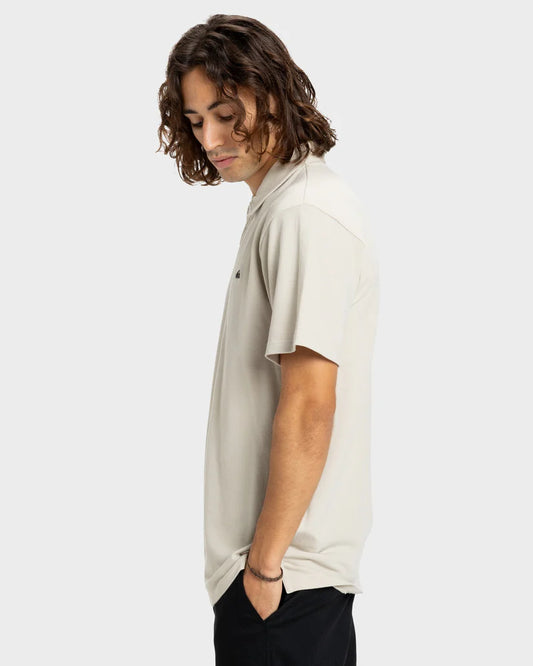 QUIKSILVER Pique Polo Shirt Moonstruck