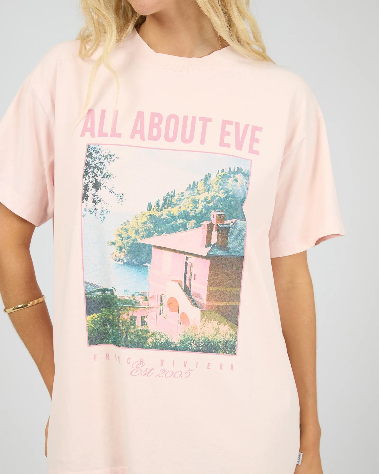 ALL ABOUT EVE Provence Relaxed Pale Pink Tee