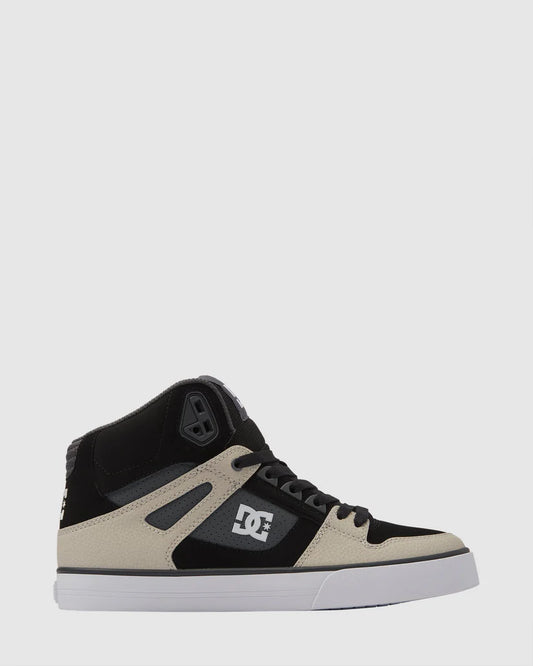 DC SHOES Pure High Top Shoe Black/Grey/Beige
