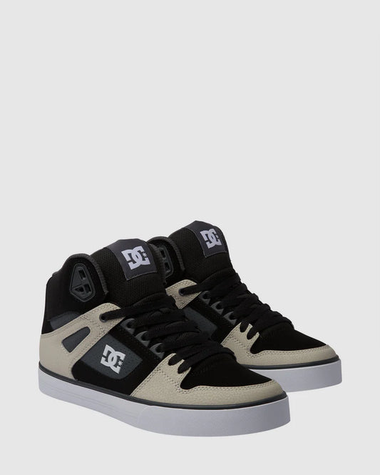 DC SHOES Pure High Top Shoe Black/Grey/Beige